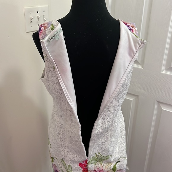 Cleo Unique Floral Sheath Dress Size 12 - Picture 16 of 16